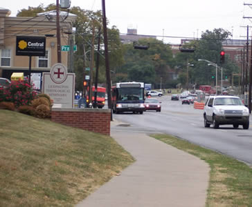 The bus approaches my stop at UK
